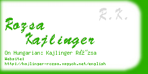 rozsa kajlinger business card